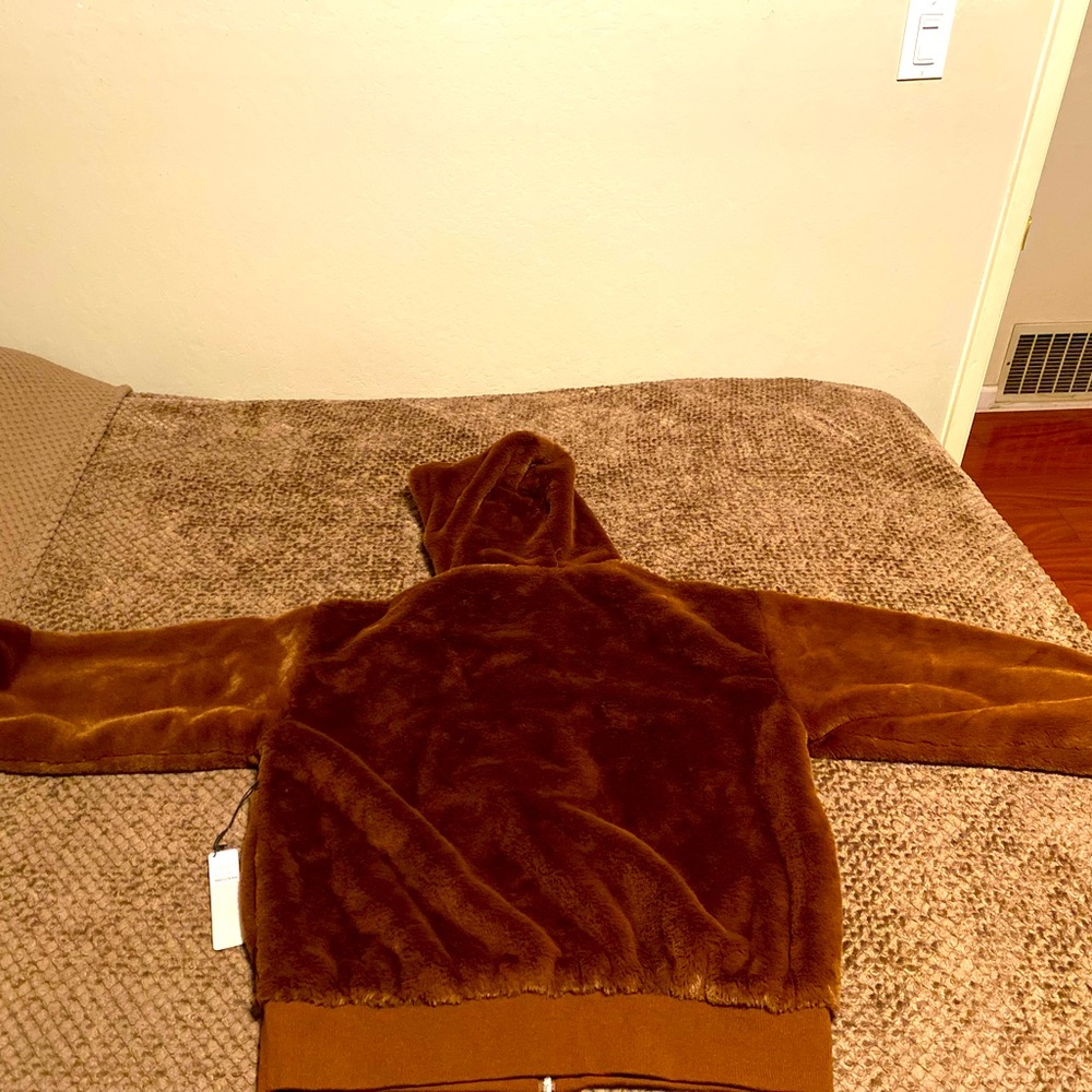 Forever 21 X Pantone Teddy Bear Jacket Brown Size M - Picture 4 of 4